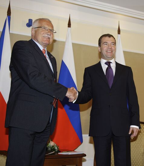 Встреча президентов России и Чехии