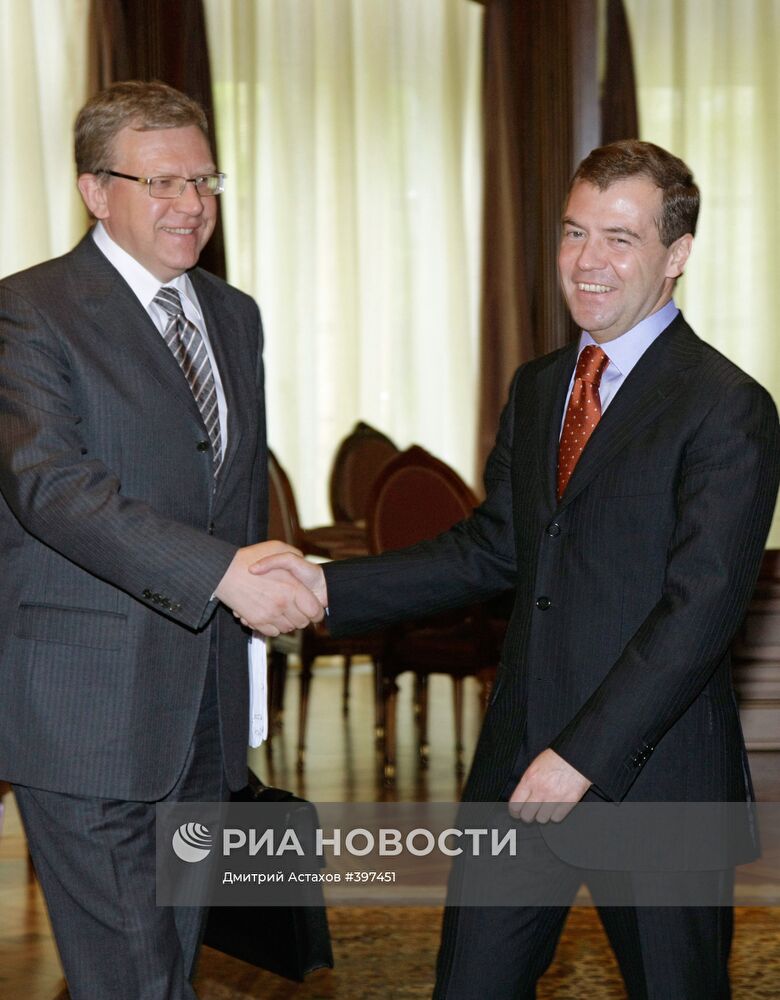 Встреча президента РФ с министром финансов РФ