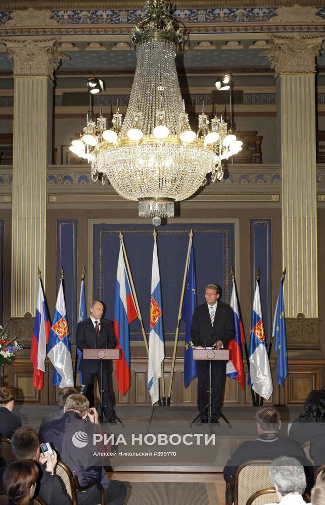 Пресс-конференция В. Путина и М. Ванханена