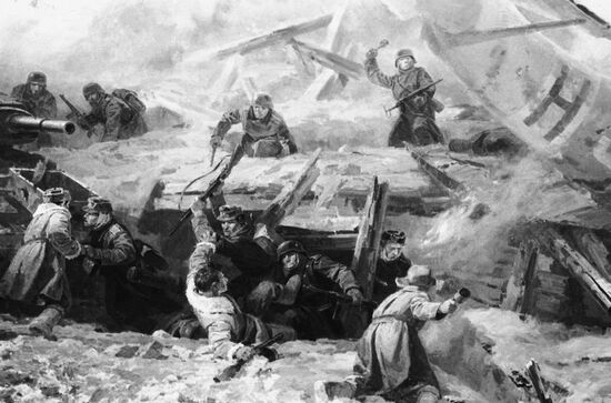 Репродукция фрагмента панорамы "Сталинградская битва"