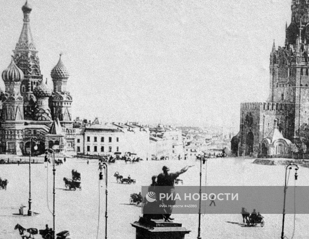 Первое электрической освещение Красной площади