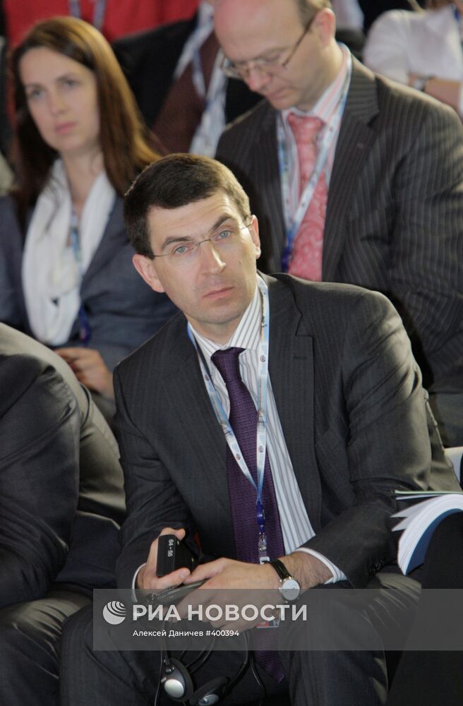 Игорь Щеголев во время интерактивной сессии в рамках ПМЭФ