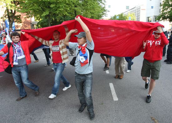 Хельскинки перед началом матча Финляндия-Россия