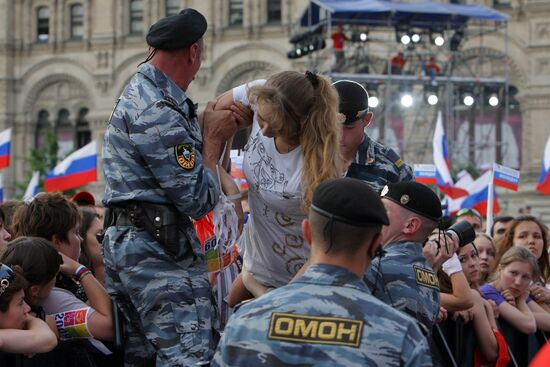 Концерт на Красной площади в День России