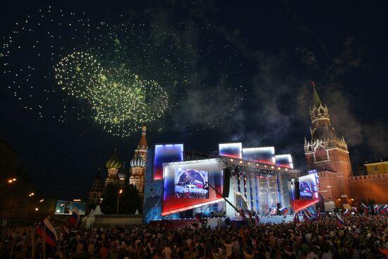 Концерт на Красной площади в День России