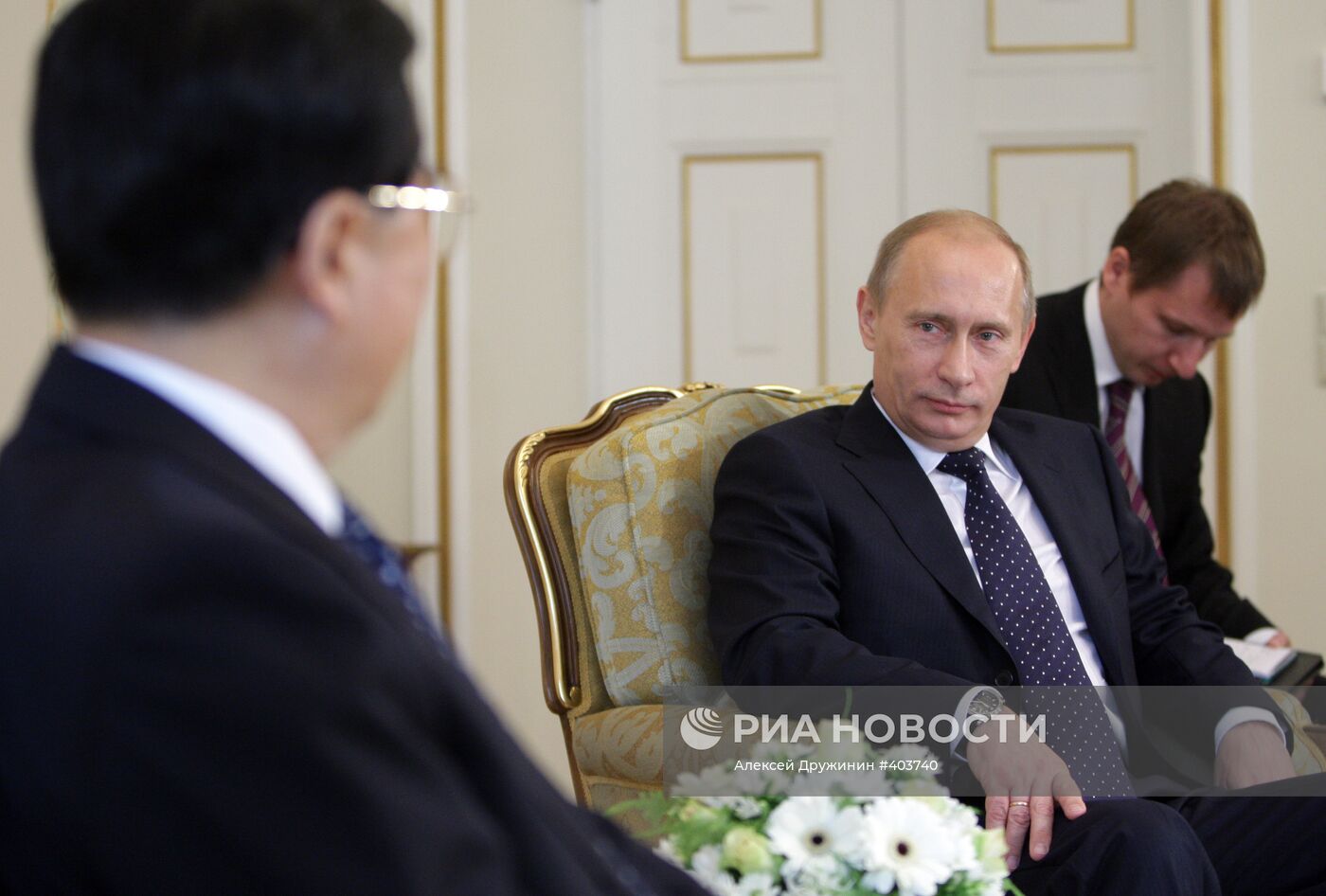 Встреча Владимира Путина и Ху Цзиньтао в Ново-Огарево