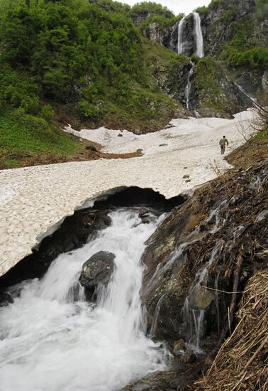 Водопад Аибгинский в Краснодарском крае