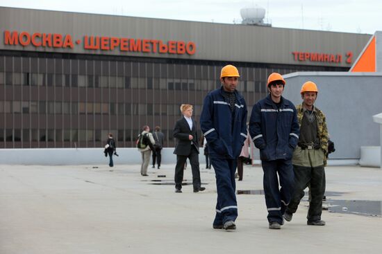 Отделочные работы в терминале Е аэропорта "Шереметьево"