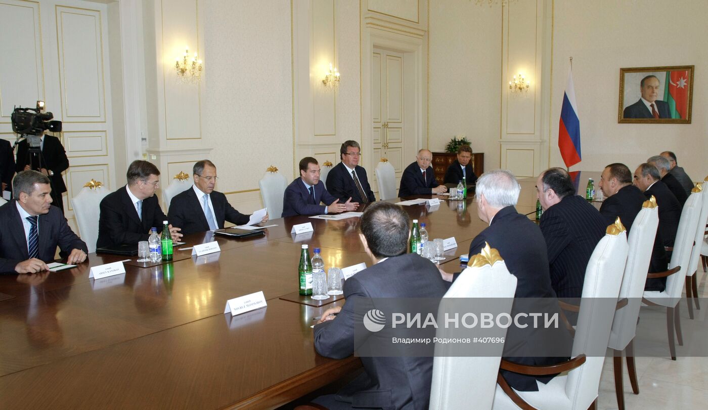 Рабочий визит президента РФ Д. Медведева в Азербайджан