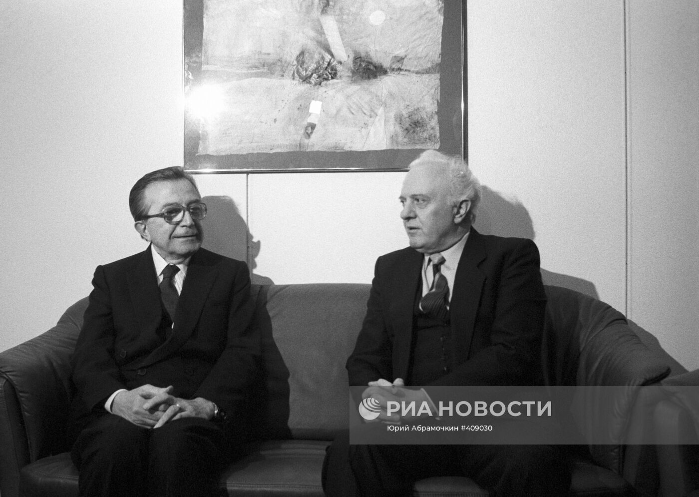 Министры иностранных дел СССР Э.Шеварднадзе и Италии Д.Андреотти