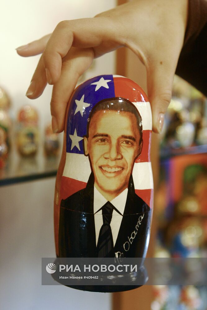 Матрешка с изображением Б.Обамы