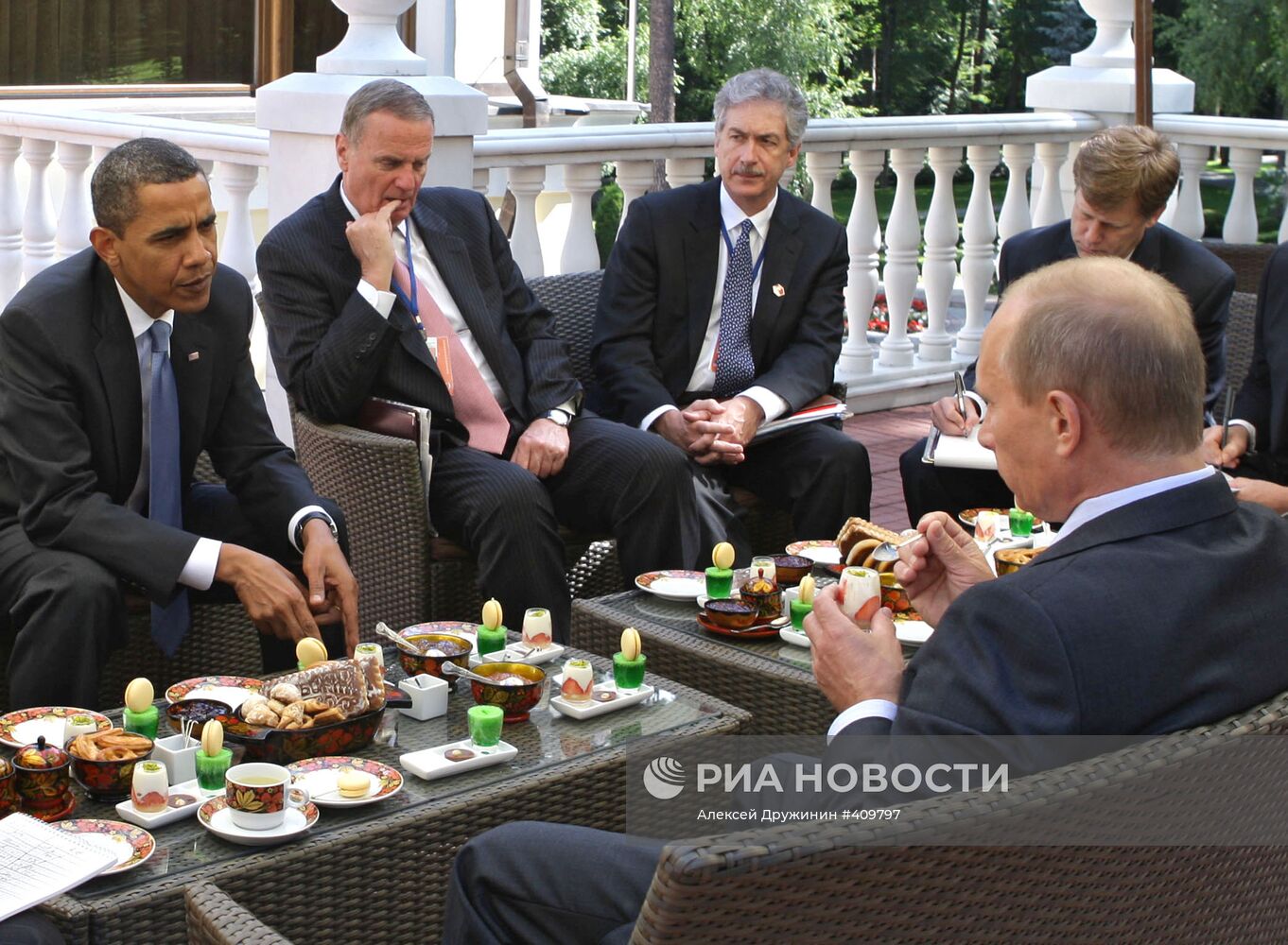 Владимир Путин встретился с президентом США Бараком Обамой