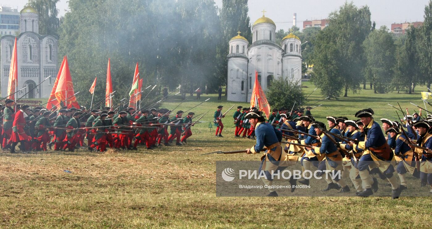 Реконструкция Полтавского сражения в Коломенском