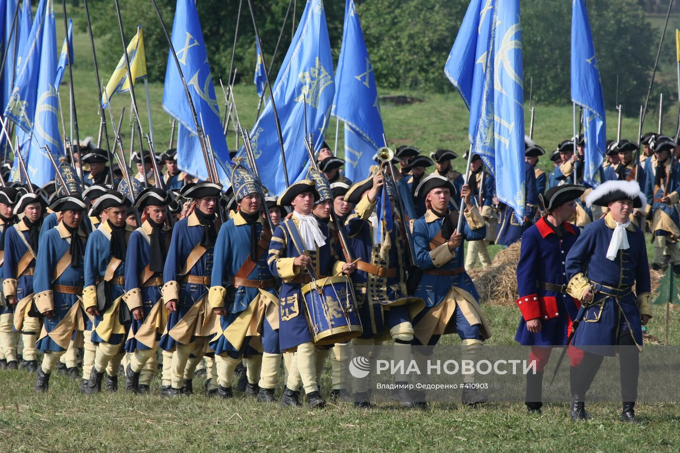 Реконструкция Полтавского сражения в Коломенском