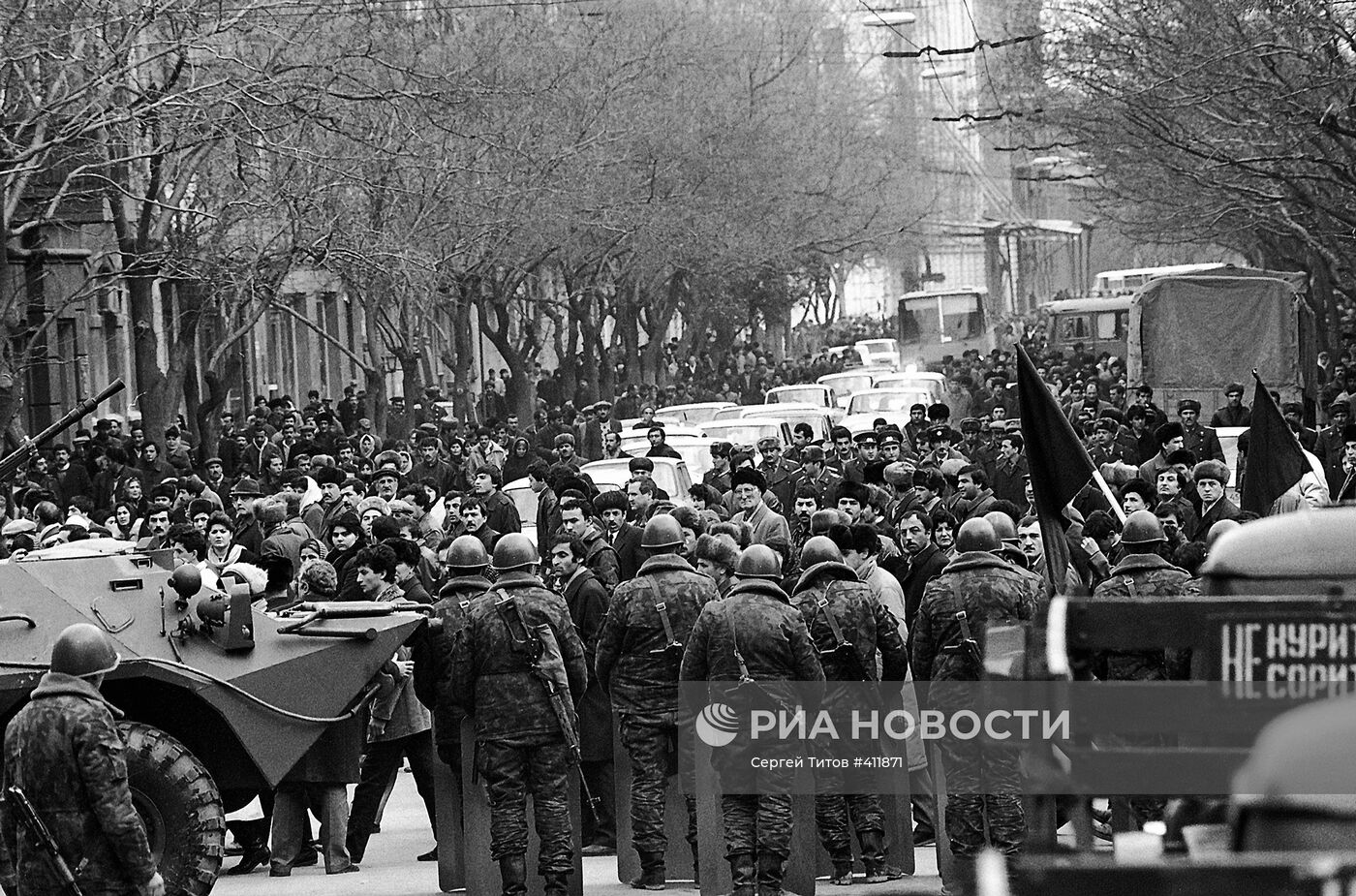 На улицах Баку в январе 1990 года