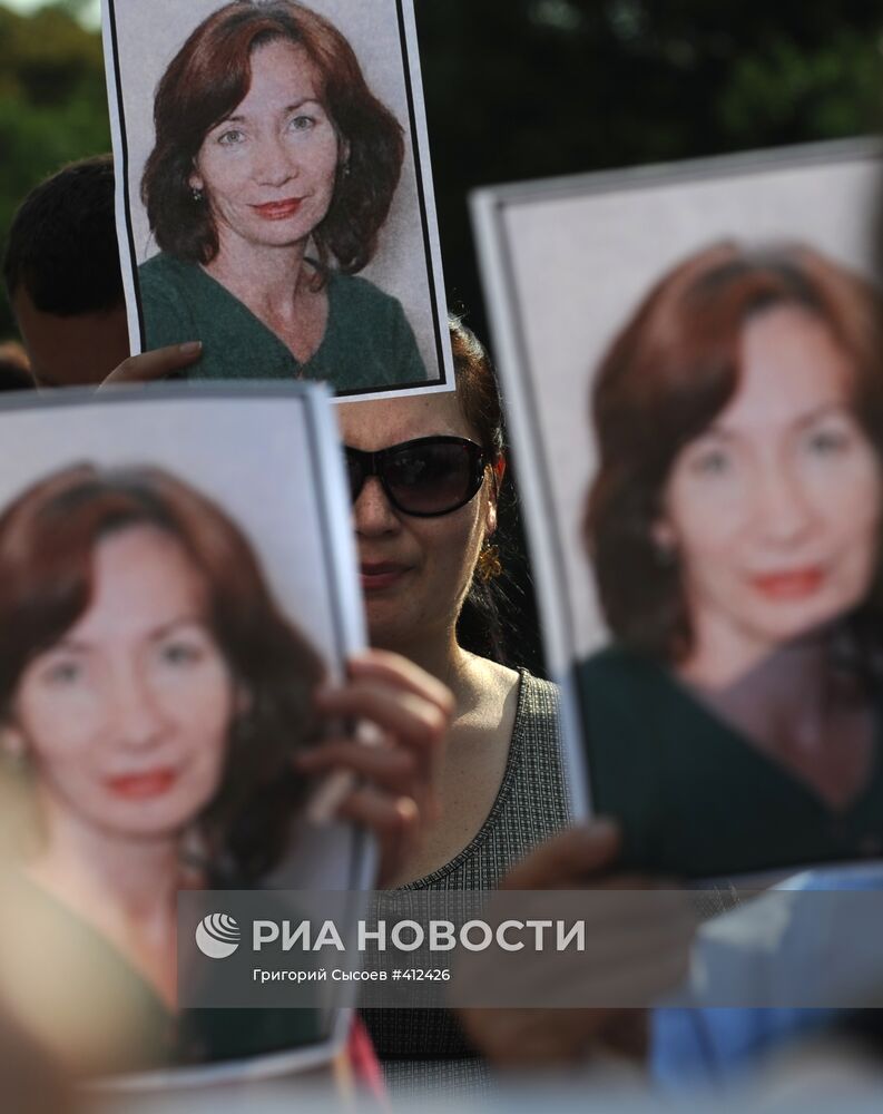 Пикет памяти правозащитницы Натальи Эстемировой