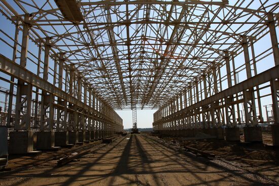 На строительной площадке Тайшетского алюминиевого завода