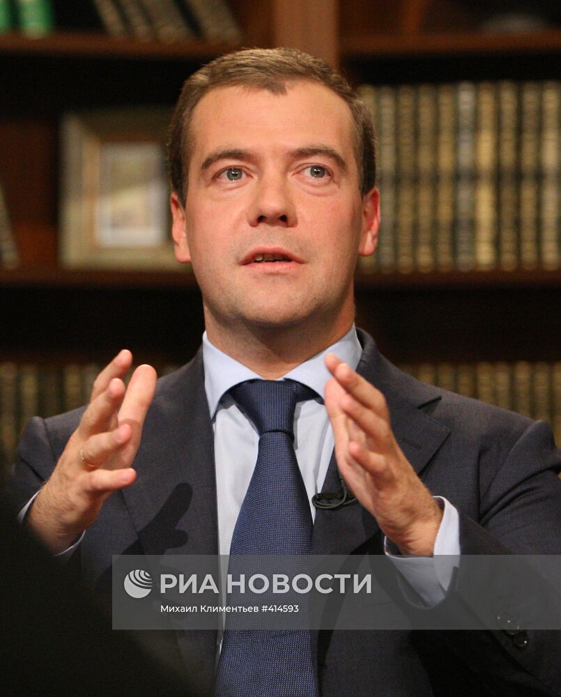 Интервью президента РФ Д.Медведева итоговой программе НТВ