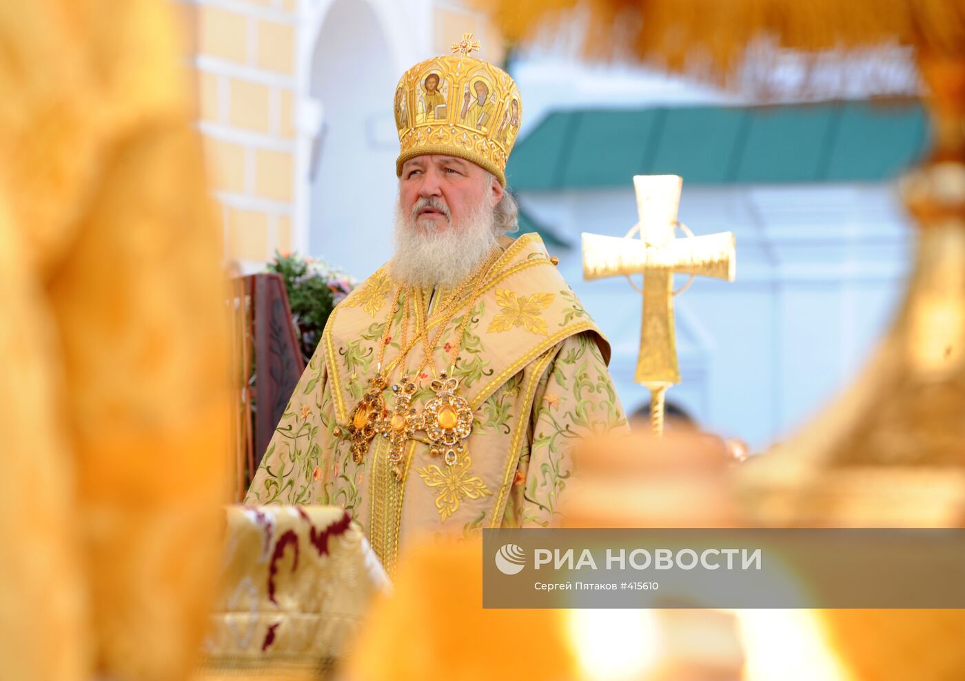 Патриарх Кирилл провел литургию в Киево-Печерской Лавре