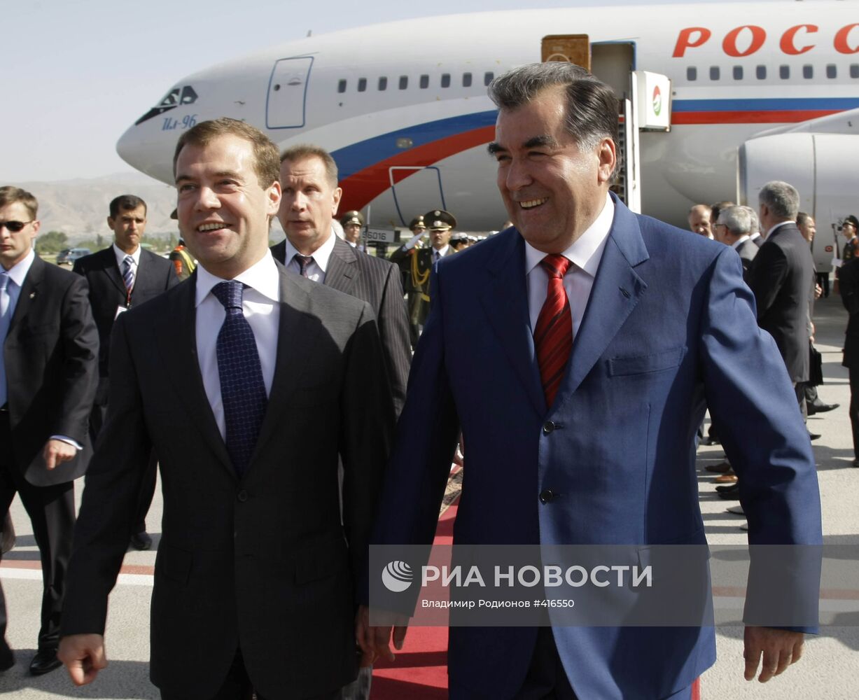 Рабочий визит президента РФ Д.Медведева в Республику Таджикистан