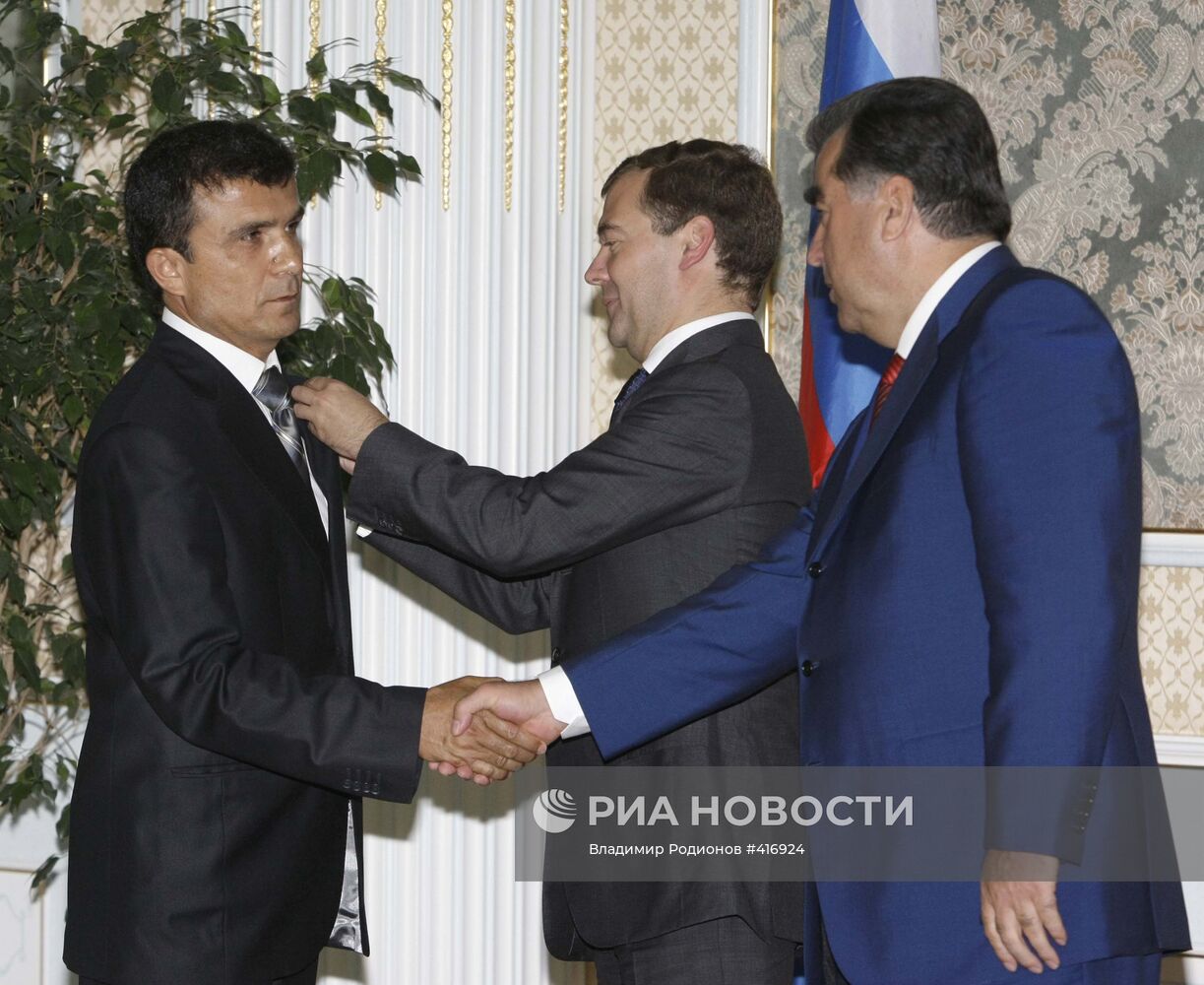 Рабочий визит президента РФ Д.Медведева в Республику Таджикистан