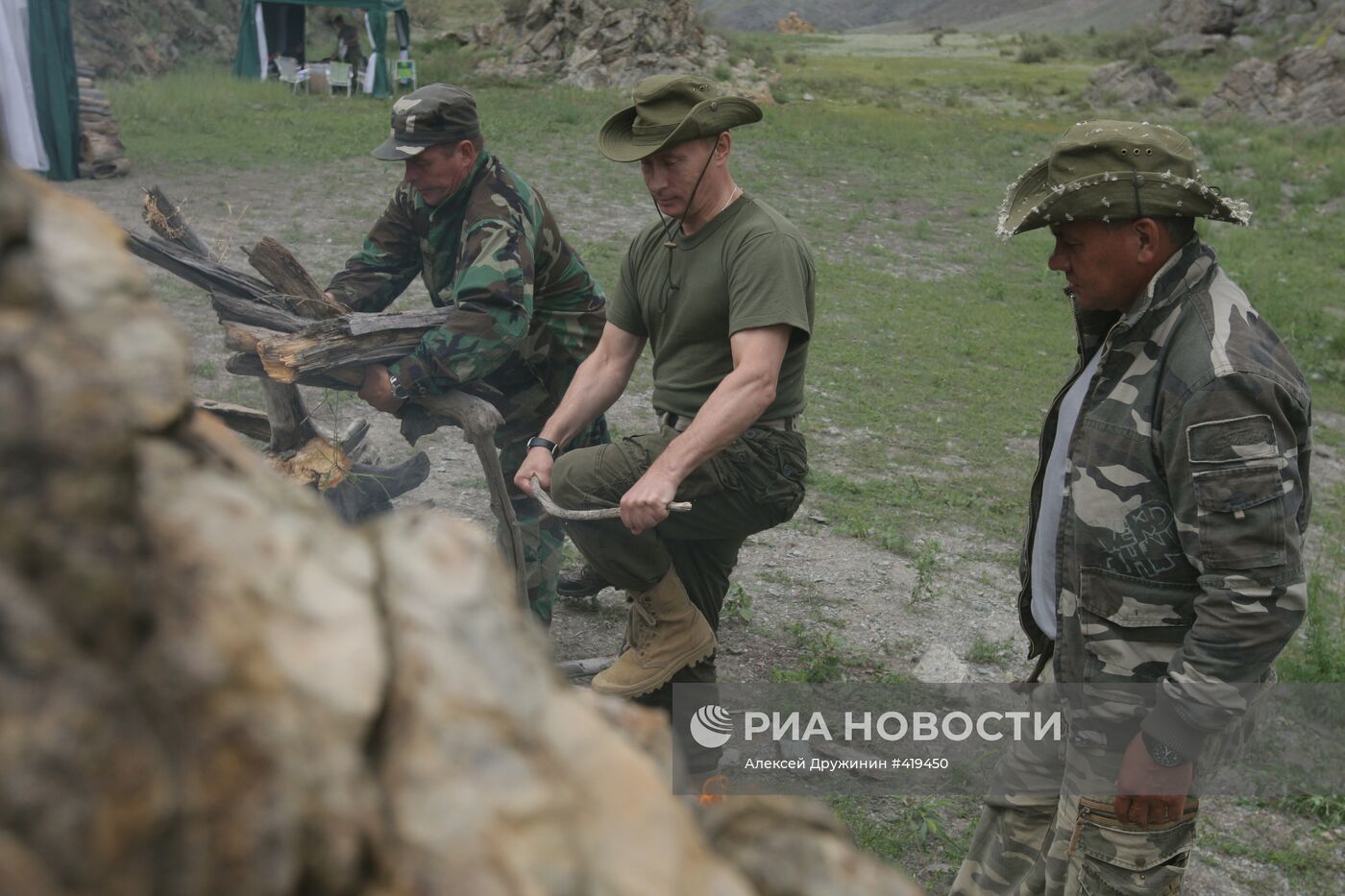 Поездка премьер-министра РФ В.Путина в Республику Тыва