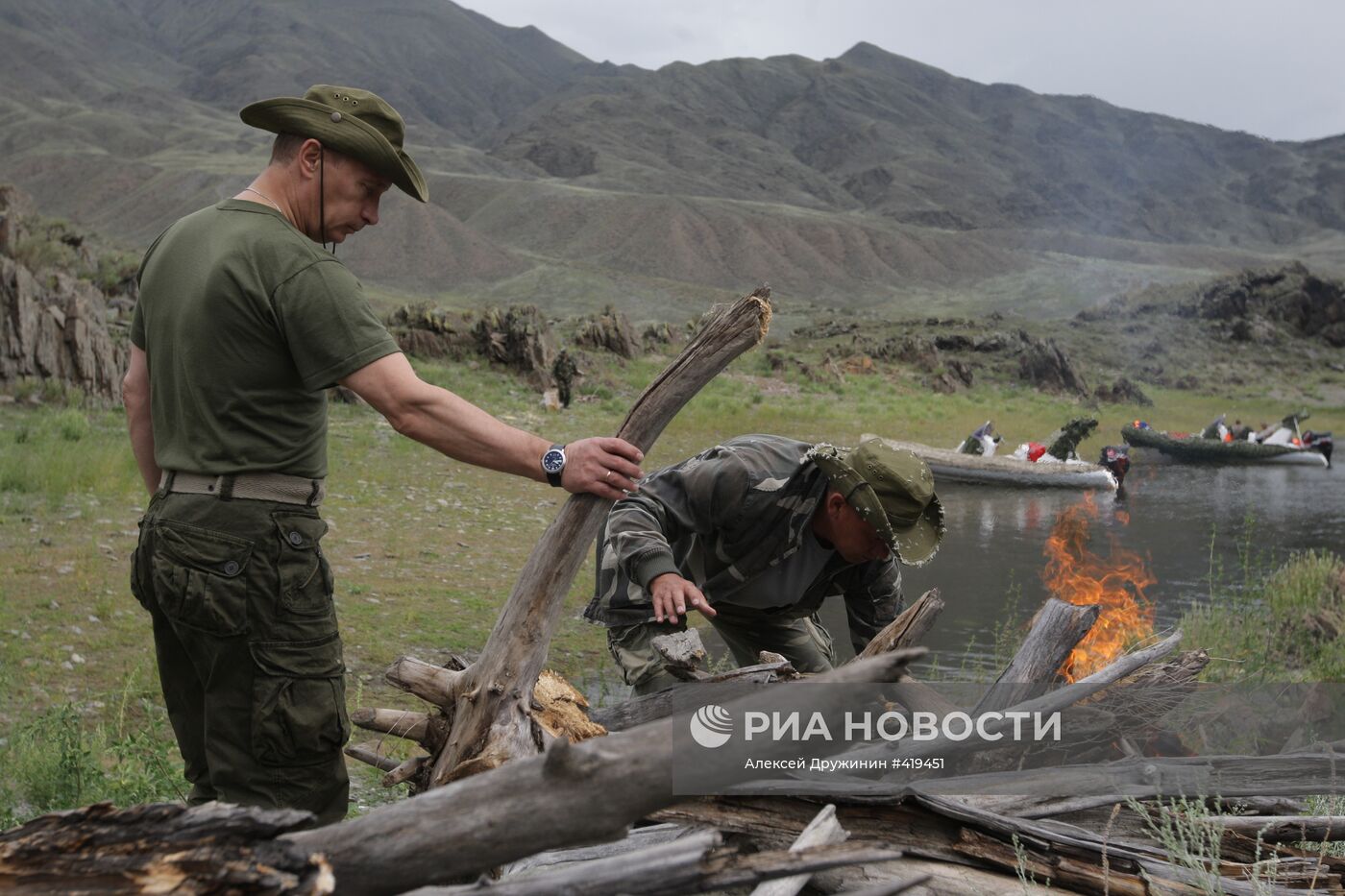 Поездка премьер-министра РФ В.Путина в Республику Тыва