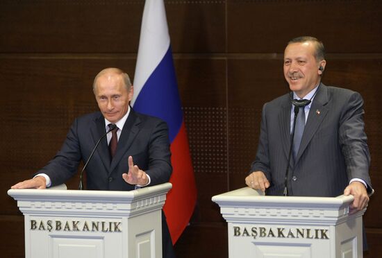 Пресс-конференция В. Путина и Р. Эрдогана
