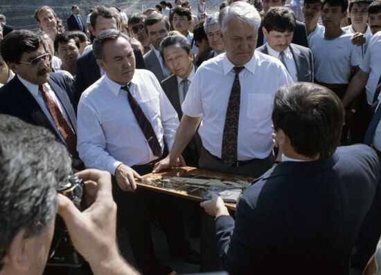 Б.Н.Ельцин и Н.А.Назарбаев