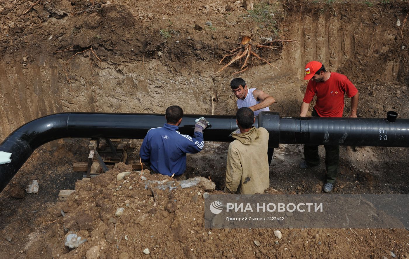 Строительство газопровода "Дзуарикау-Цхинвал"