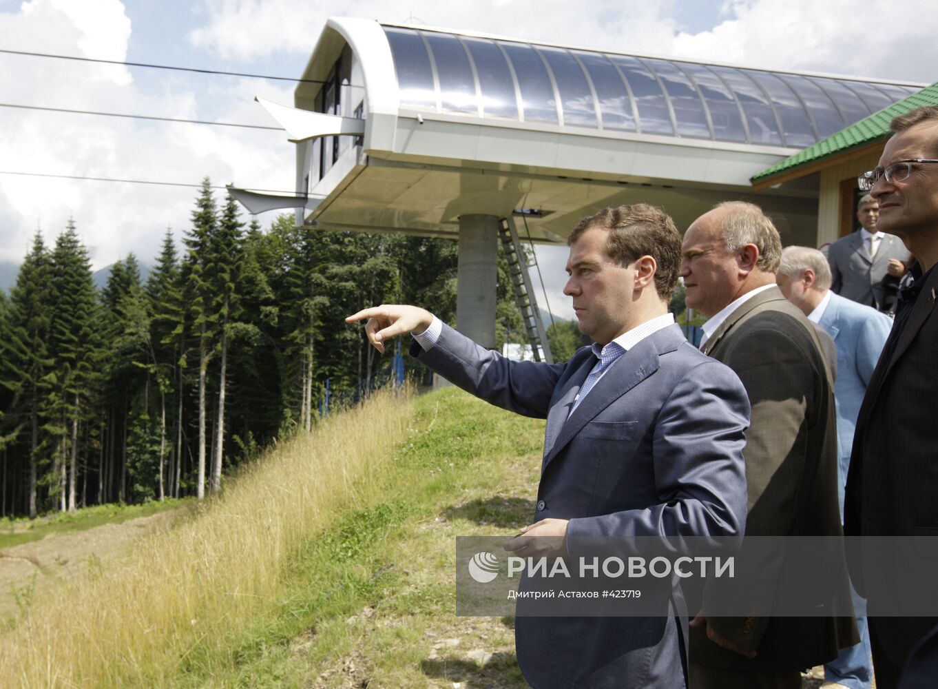 Д.Медведев и главы политических партий посетили Красную Поляну