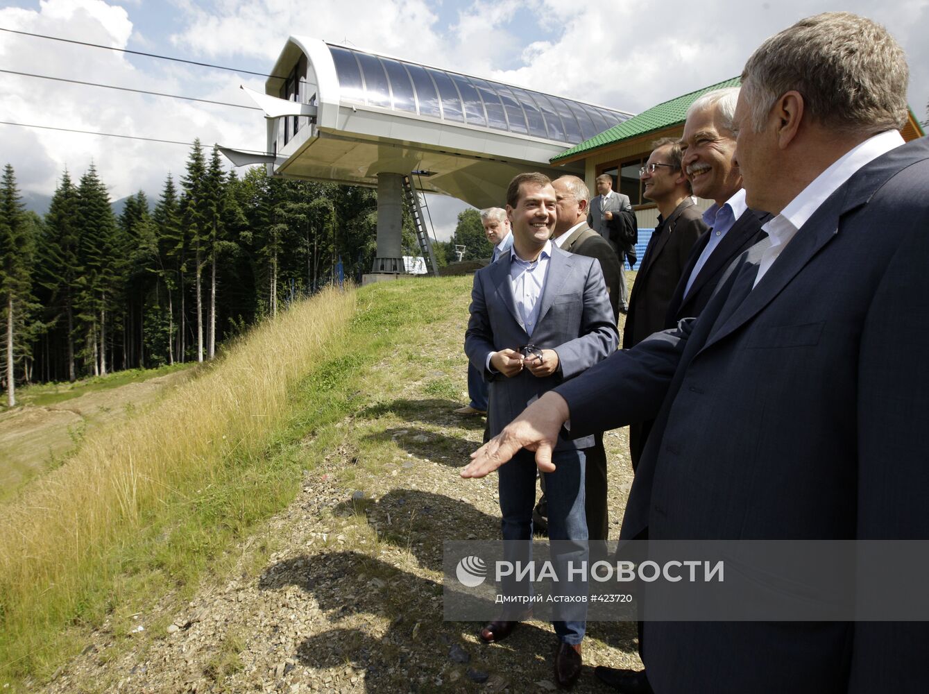 Д.Медведев и главы политических партий посетили Красную Поляну