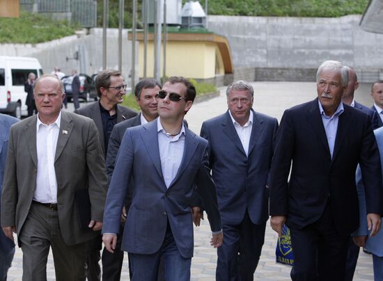 Д.Медведев и главы политических партий посетили Красную Поляну