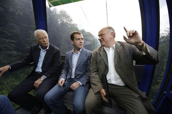 Д.Медведев и главы политических партий посетили Красную Поляну