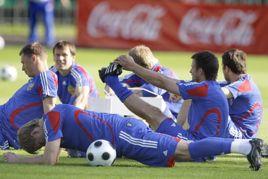 Открытая тренировка мужской сборной России по футболу