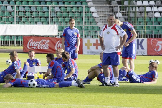 Открытая тренировка мужской сборной России по футболу