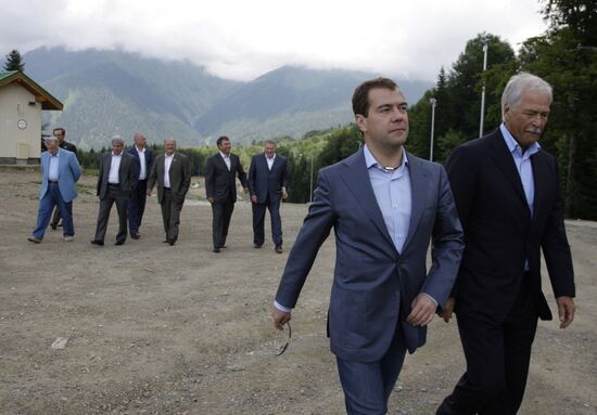 Д.Медведев и главы политических партий посетили Красную Поляну