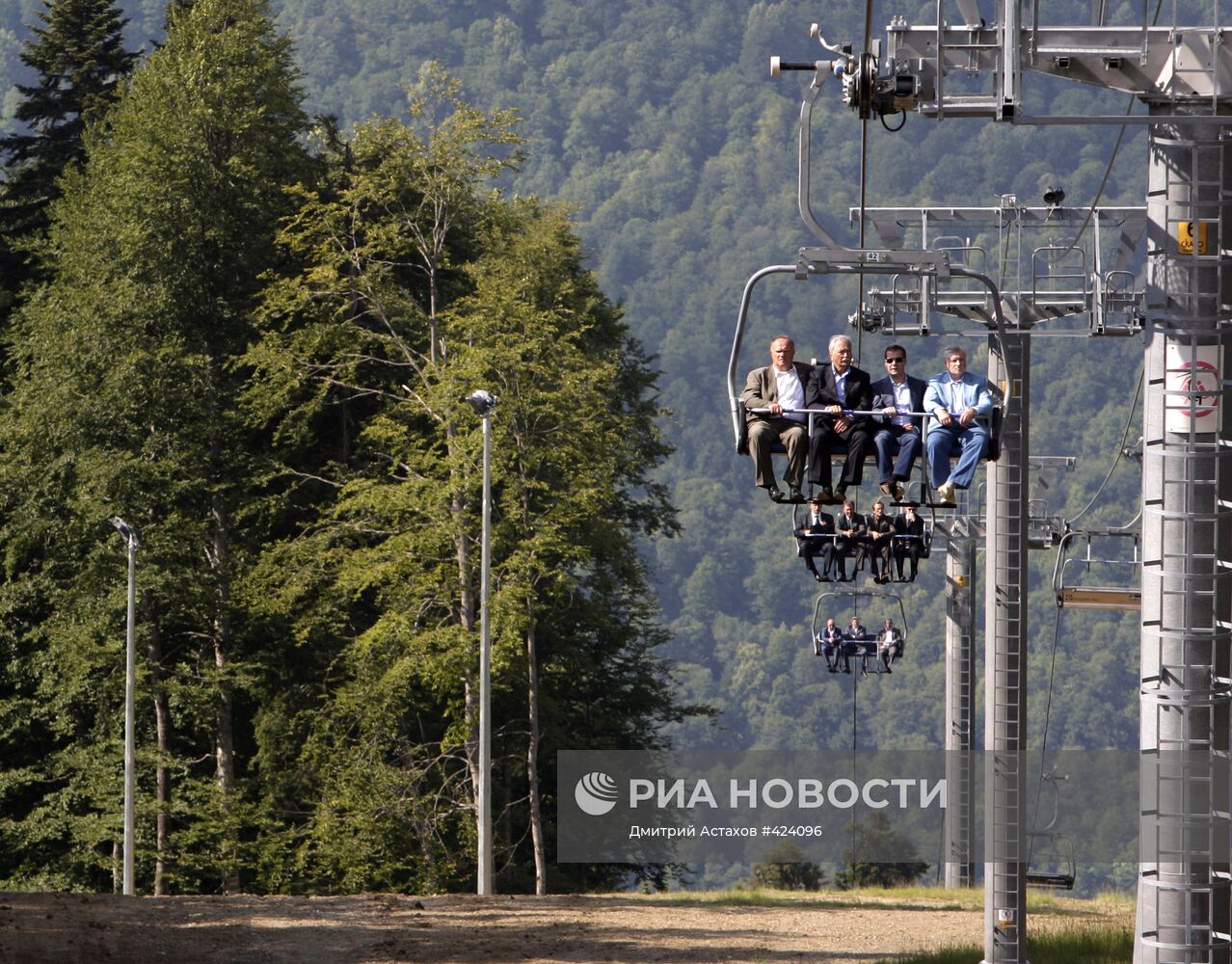 Д.Медведев и главы политических партий посетили Красную Поляну