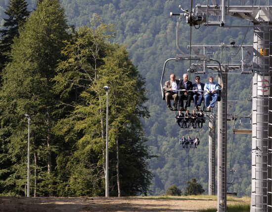 Д.Медведев и главы политических партий посетили Красную Поляну