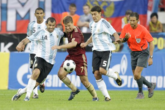 Товарищеский матч между сборными России и Аргентины в Москве