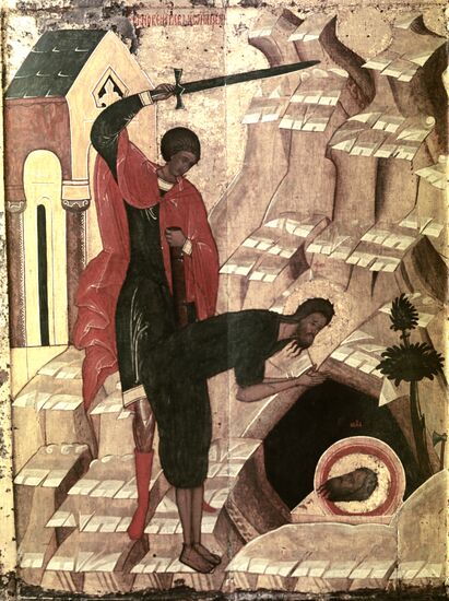 Икона "Усекнование главы Иоанна Предтечи"