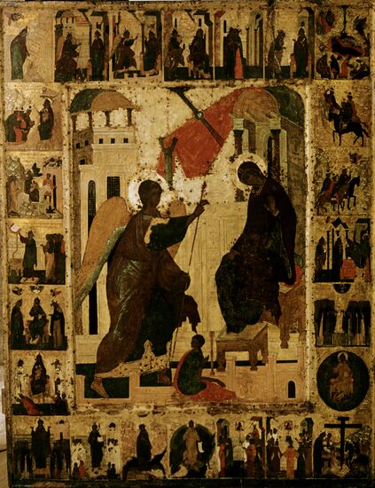 Икона "Благовещение с Акафистом Богоматери"