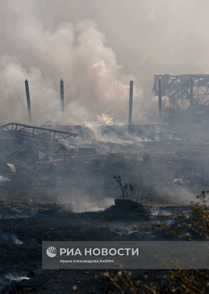 Авария на предприятии пиротехнических средств в Донецкой области