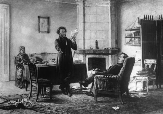 Картина Николая Ге "Пушкин в Михайловском"
