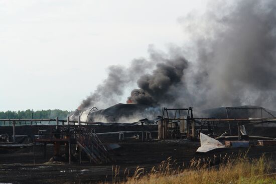 Пожар на перекачивающей нефтяной станции "Конда"
