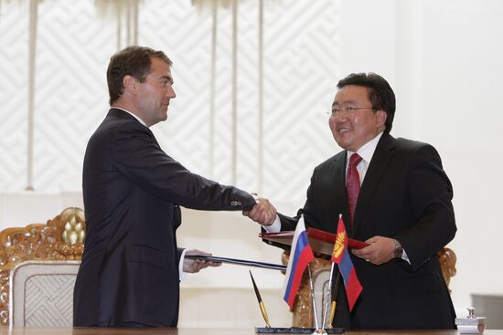 Подписание совместных российско-монгольских соглашений