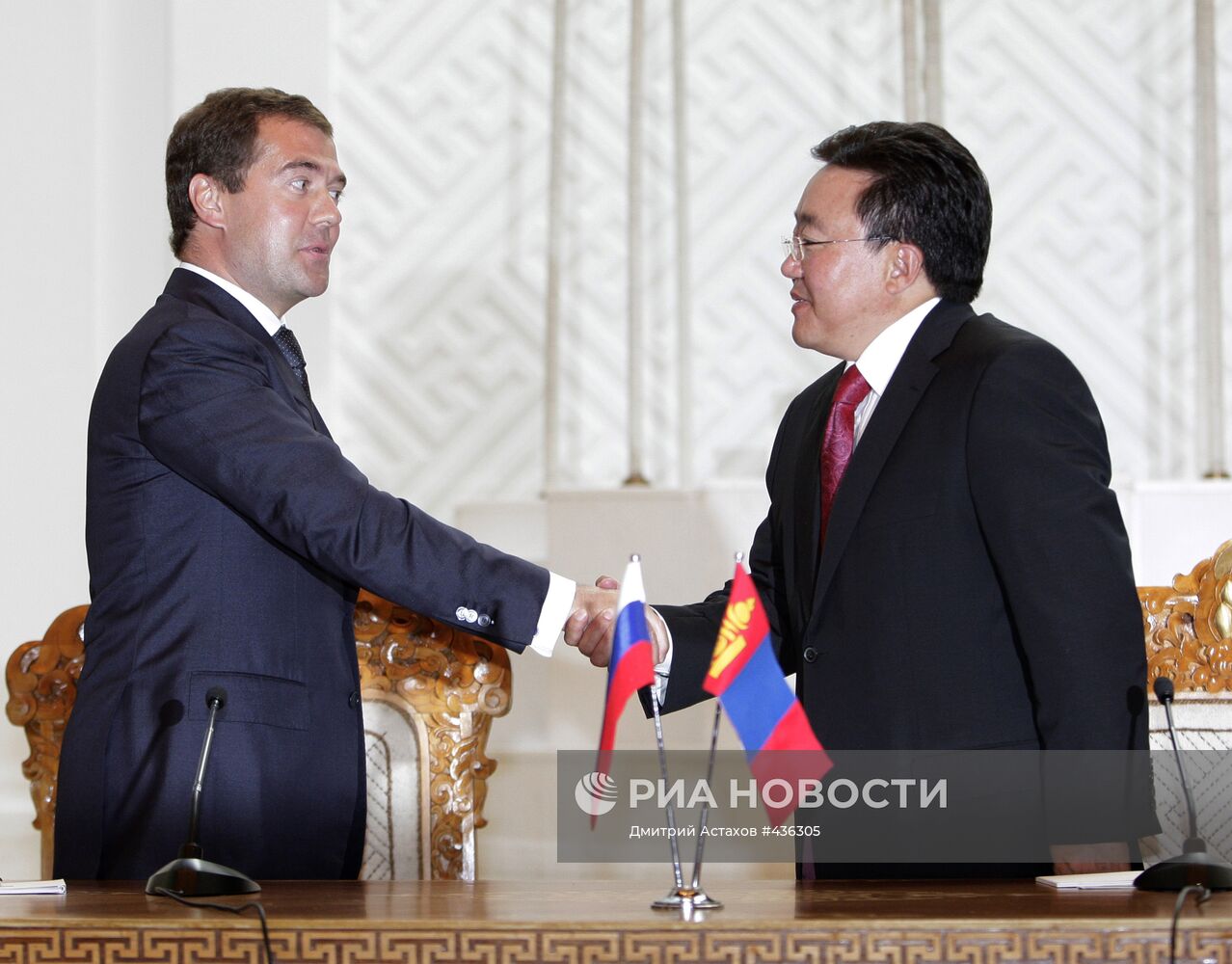 Совместная пресс-конференция президентов России и Монголии