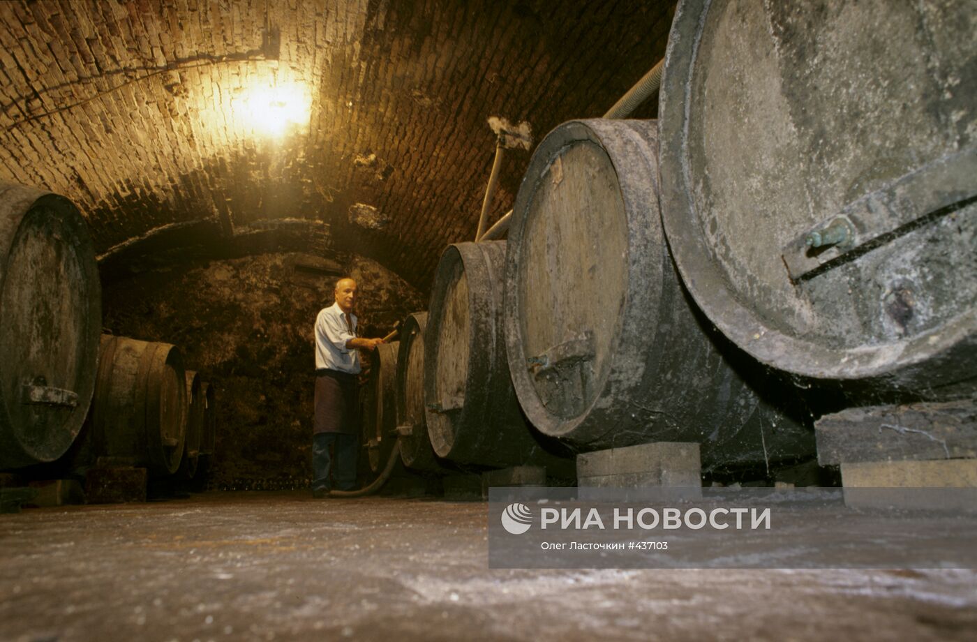 В погребе винного магазина