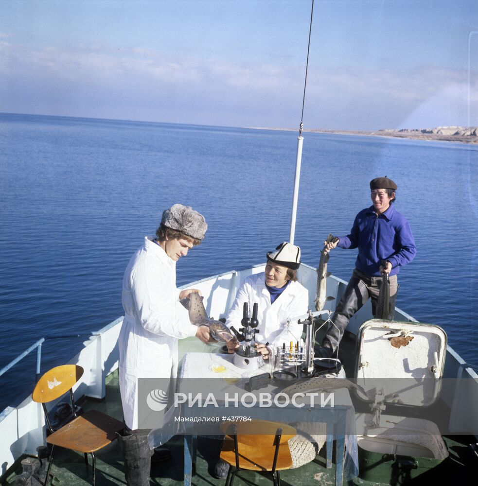Исследование запасов рыбы в озере Иссык-Куль