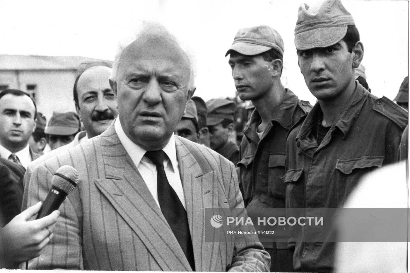 Президент Грузии Эдуард Шеварднадзе в Сухуми